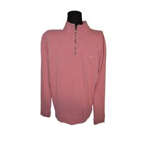 Johnnie-O Medium Men's Golf Kaene Long Sleeve Cotton Quarter Zip Bandana Color